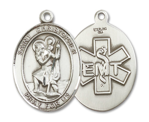 St. Christopher / EMT Custom Medal - Sterling Silver