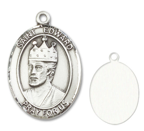 St. Edward the Confessor Custom Medal - Sterling Silver