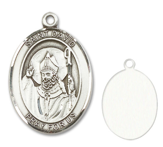 St. David of Wales Custom Medal - Sterling Silver