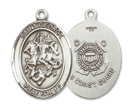 St. George / Coast Guard Custom Medal - Sterling Silver