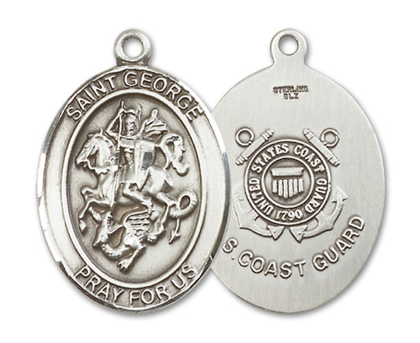 St. George / Coast Guard Custom Medal - Sterling Silver
