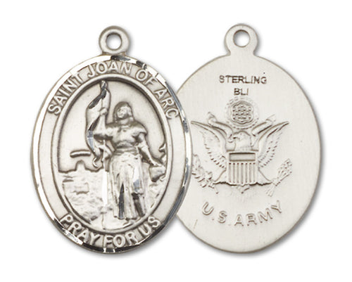 St. Joan of Arc / Army Custom Medal - Sterling Silver