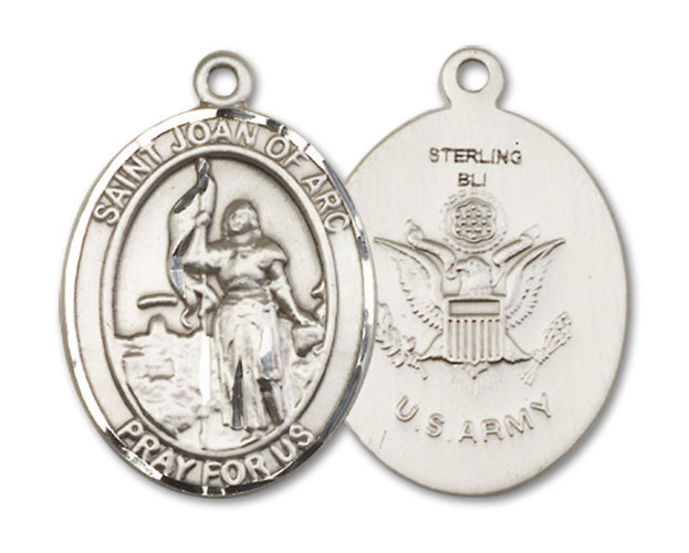 St. Joan of Arc / Army Custom Medal - Sterling Silver