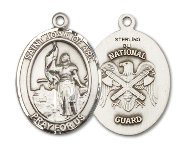St. Joan of Arc / Nat'l Guard Custom Medal - Sterling Silver