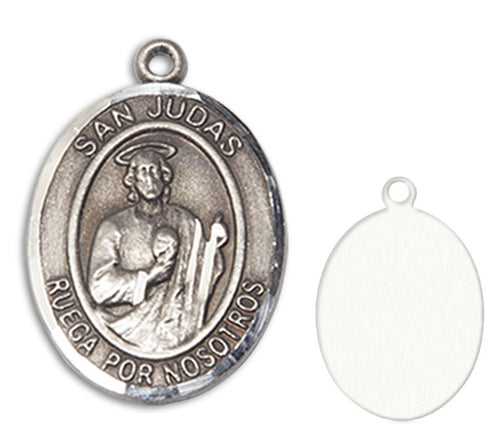 San Judas Custom Medal - Sterling Silver