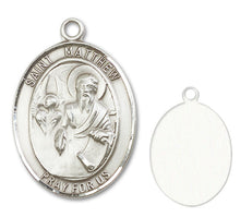 Load image into Gallery viewer, St. Matthew the Apostle Custom Medal - Sterling Silver
