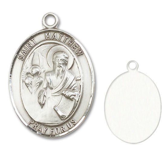 St. Matthew the Apostle Custom Medal - Sterling Silver