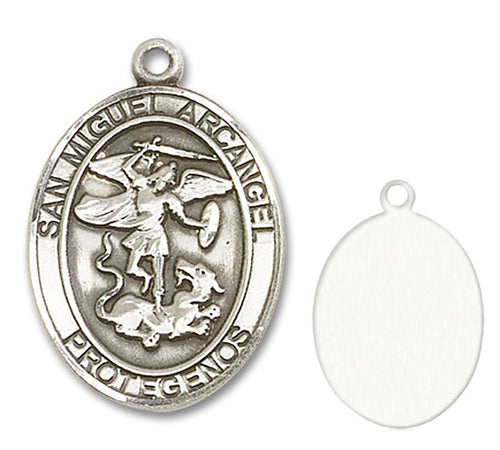 San Miguel Arcangel Custom Medal - Sterling Silver