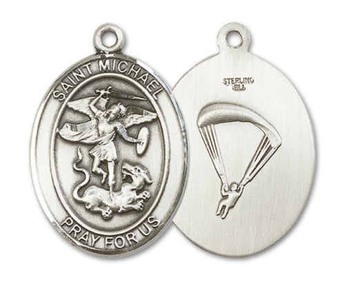 St. Michael the Archangel / Paratrooper Custom Medal - Sterling Silver
