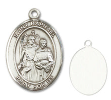 Load image into Gallery viewer, St. Raphael the Archangel Custom Medal - Sterling Silver
