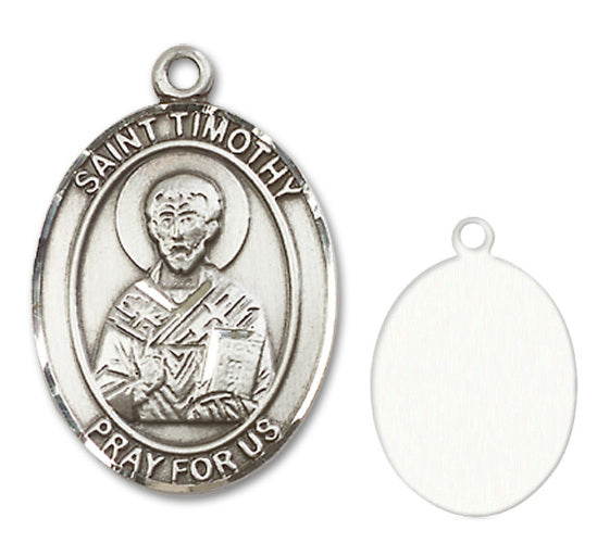 St. Timothy Custom Medal - Sterling Silver