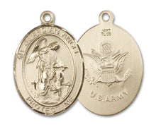 Load image into Gallery viewer, Guardian Angel / Army Custom Medal - Yellow Gold
