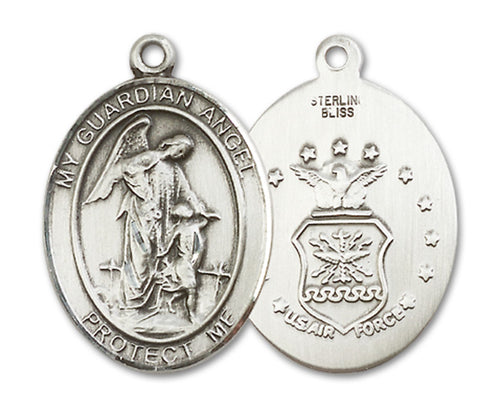 Guardian Angel / Air Force Custom Medal - Sterling Silver