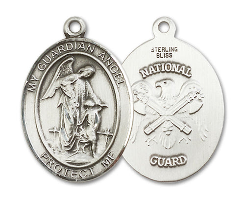Guardian Angel / Nat'l Guard Custom Medal - Sterling Silver