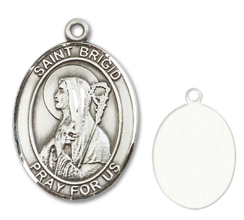 St. Brigid of Ireland Custom Medal - Sterling Silver