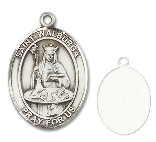 St. Walburga Custom Medal - Sterling Silver