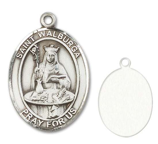 St. Walburga Custom Medal - Sterling Silver