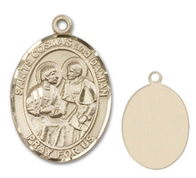 Load image into Gallery viewer, Ss. Cosmas &amp; Damian Custom Medal - Yellow Gold

