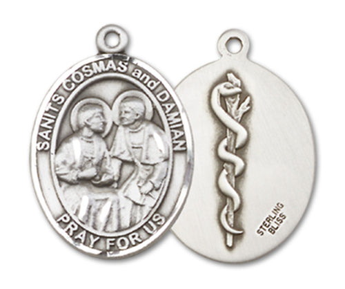 Ss. Cosmas & Damian / Doctors Custom Medal - Sterling Silver
