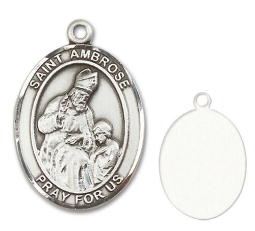 St. Ambrose Custom Medal - Sterling Silver