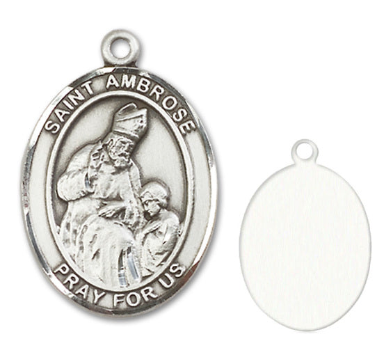 St. Ambrose Custom Medal - Sterling Silver