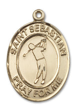 Load image into Gallery viewer, St. Sebastian / Golf Custom Medal - Yellow Gold
