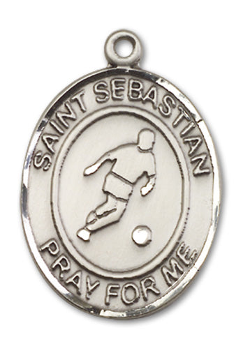 St. Sebastian / Soccer Custom Medal - Sterling Silver