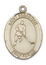 Load image into Gallery viewer, St. Sebastian / Ice Hockey Custom Medal - Yellow Gold
