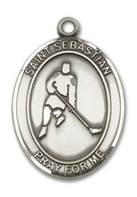 Load image into Gallery viewer, St. Sebastian / Ice Hockey Custom Medal - Sterling Silver
