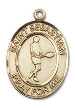 Load image into Gallery viewer, St. Sebastian / Tennis Custom Medal - Yellow Gold
