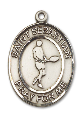 St. Sebastian / Tennis Custom Medal - Sterling Silver