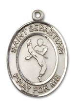 Load image into Gallery viewer, St. Sebastian / Martial Arts Custom Medal - Sterling Silver
