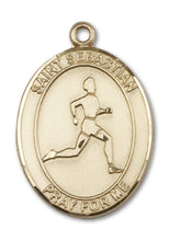 Load image into Gallery viewer, St. Sebastian / Track &amp; Field Custom Medal - Yellow Gold
