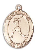 Load image into Gallery viewer, St. Sebastian / Softball Custom Medal - Yellow Gold
