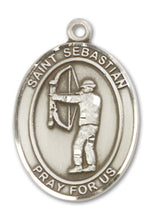 Load image into Gallery viewer, St. Sebastian / Archery Custom Medal - Sterling Silver
