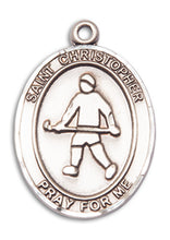 Load image into Gallery viewer, St. Christopher / Field Hockey Custom Medal - Sterling Silver
