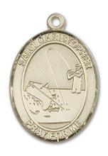 Load image into Gallery viewer, St. Christopher / Fishing Custom Medal - Yellow Gold
