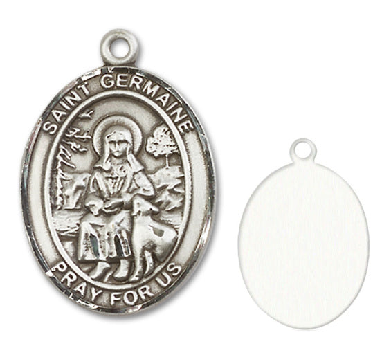 St. Germaine Cousin Custom Medal - Sterling Silver