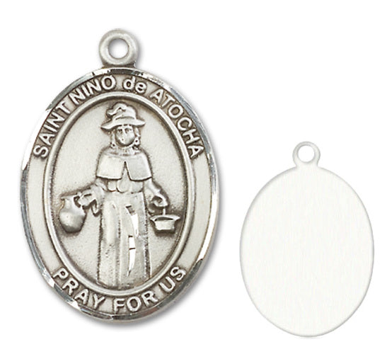 St. Nino de Atocha Custom Medal - Sterling Silver