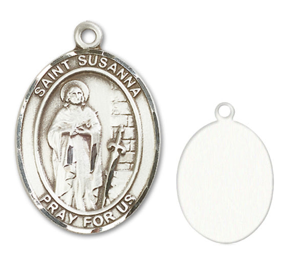 St. Susanna Custom Medal - Sterling Silver