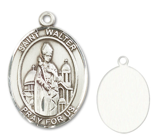 St. Walter of Pontoise Custom Medal - Sterling Silver