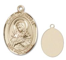 Load image into Gallery viewer, Our Lady of Sorrows Custom Medal - Yellow Gold
