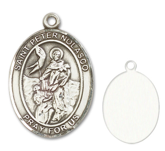 St. Peter Nolasco Custom Medal - Sterling Silver