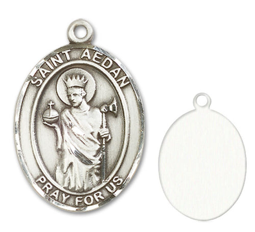 St. Aedan of Ferns Custom Medal - Sterling Silver