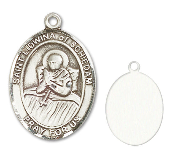 St. Lidwina of Schiedam Custom Medal - Sterling Silver