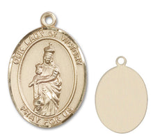 Load image into Gallery viewer, Our Lady of Victory Custom Medal - Yellow Gold
