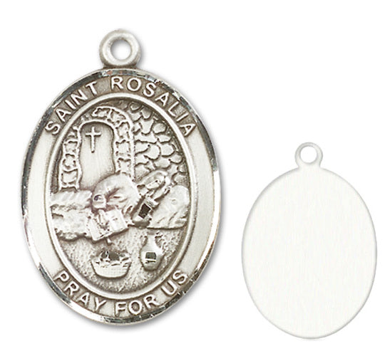 St. Rosalia Custom Medal - Sterling Silver