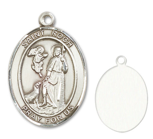 St. Roch Custom Medal - Sterling Silver