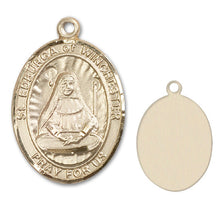 Load image into Gallery viewer, St. Edburga of Winchester Custom Medal - Yellow Gold
