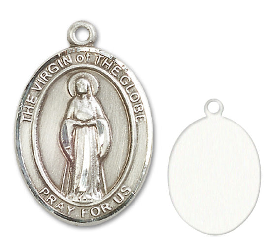 Virgin of the Globe Custom Medal - Sterling Silver